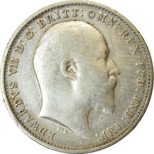 Coin, Great Britain, Edward VII, 3 Pence, 1908, EF(40-45), Silver, KM:797.2