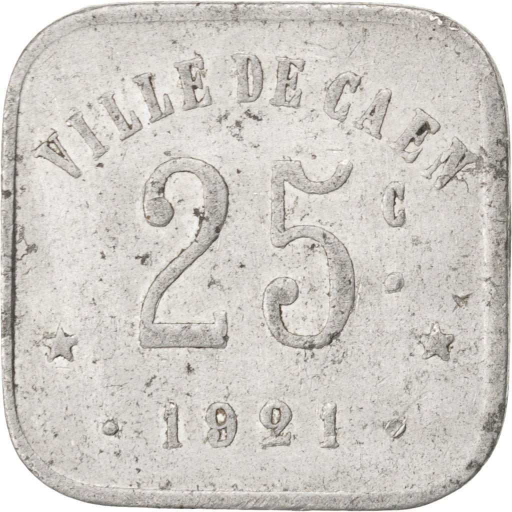 Caen, Union Commerciale et Industrielle, 25 Centimes 1921, Elie 10.3