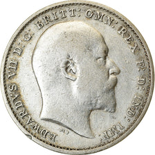 Coin, Great Britain, Edward VII, 3 Pence, 1910, EF(40-45), Silver, KM:797.2
