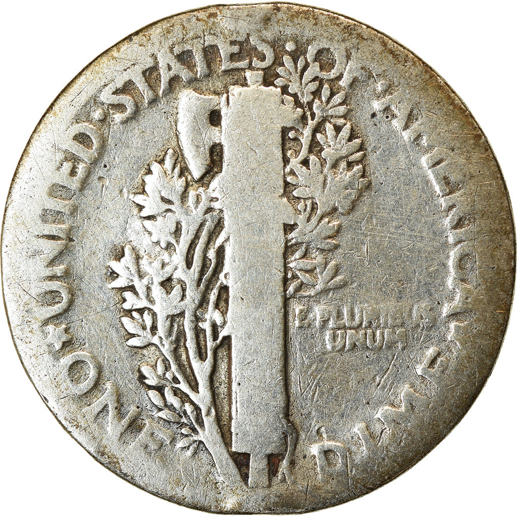 Coin, United States, Mercury Dime, Dime, 1918, U.S. Mint, Philadelphia