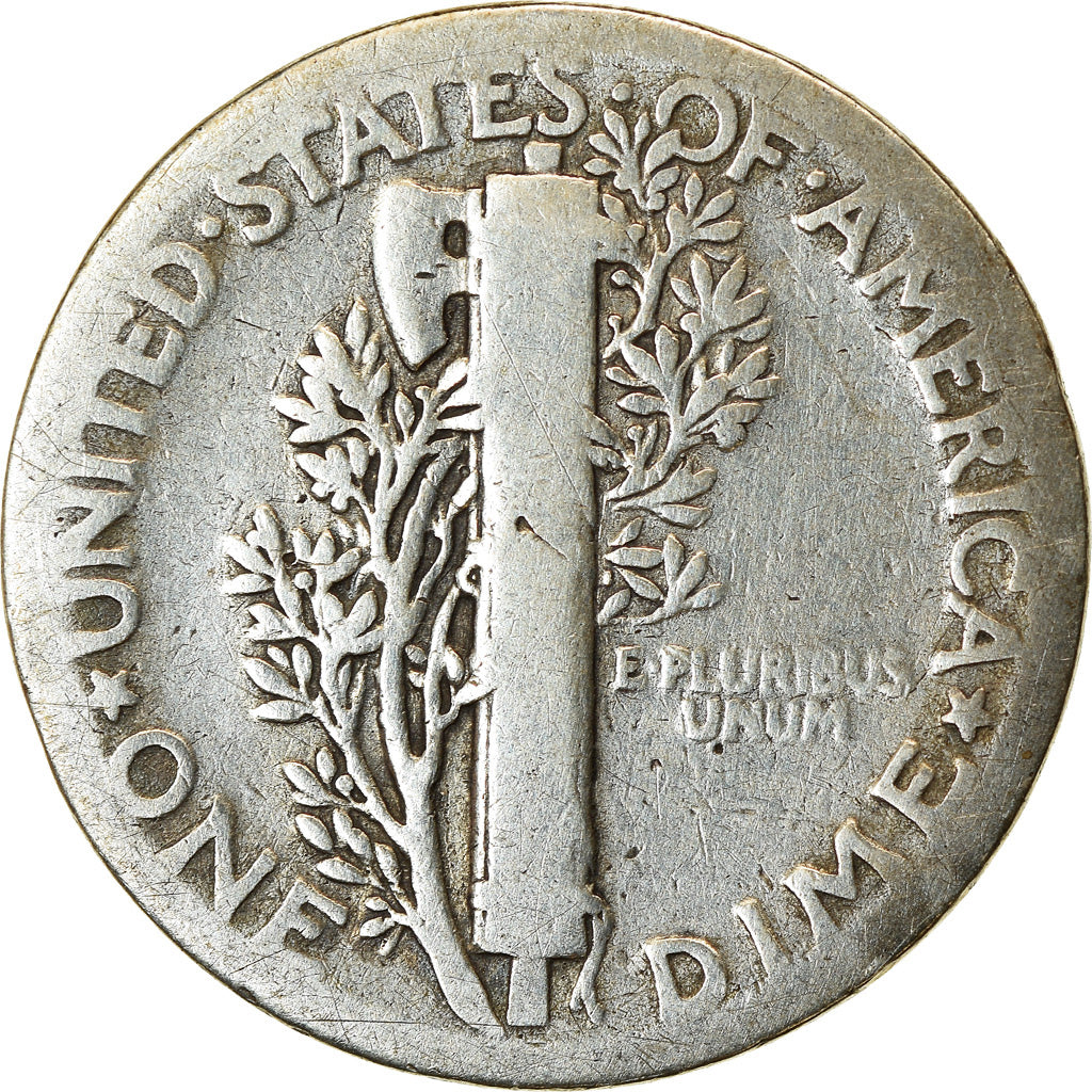 Coin, United States, Mercury Dime, Dime, 1928, U.S. Mint, Philadelphia