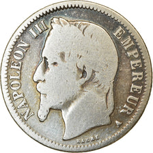 Moneta, Francja, Napoleon III, Napoléon III, Franc, 1869, Paris, VF(20-25)