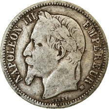 Coin, France, Napoleon III, Napoléon III, Franc, 1866, Strasbourg, F(12-15)