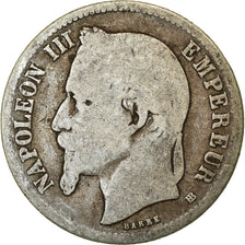 Moneta, Francja, Napoleon III, Napoléon III, Franc, 1867, Strasbourg, F(12-15)