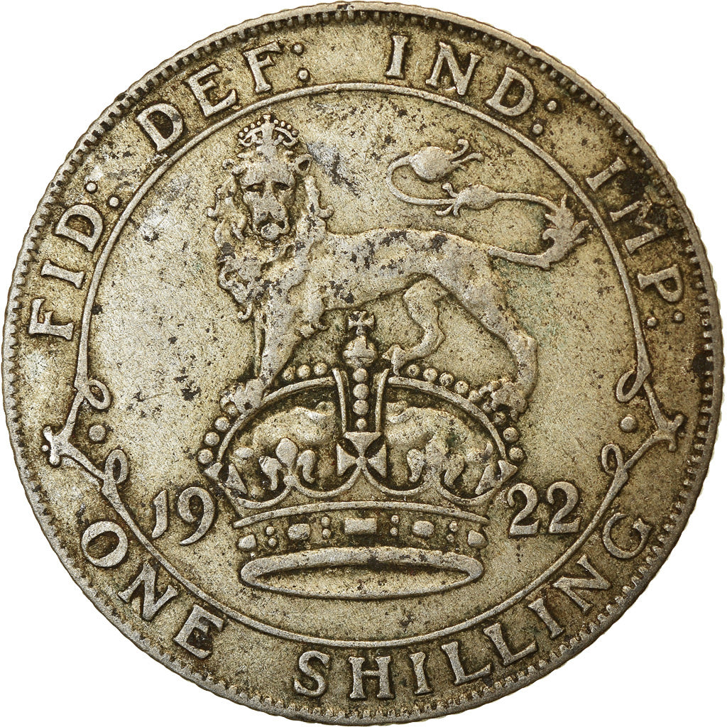 Coin, Great Britain, George V, Shilling, 1922, VF(30-35), Silver, KM:816a
