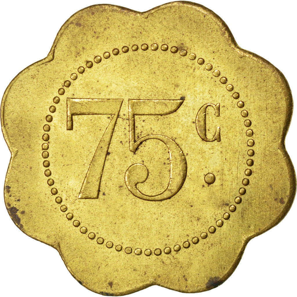 Coin, France, 75 Centimes, AU(55-58), Brass, Elie:15.4
