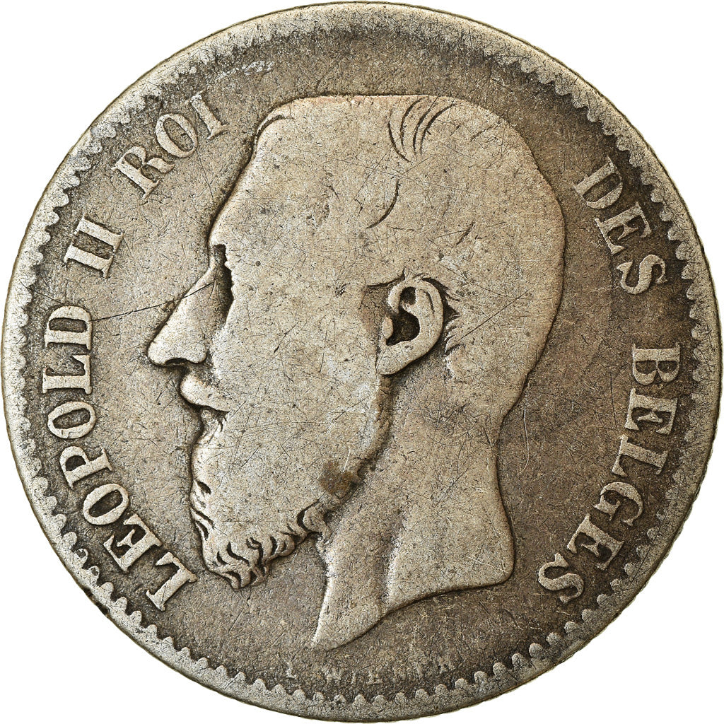 Coin, Belgium, Leopold II, Franc, 1869, VF(20-25), Silver, KM:28.1