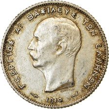Coin, Greece, George I, Drachma, 1910, AU(50-53), Silver, KM:60