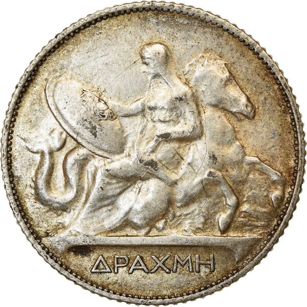 Coin, Greece, George I, Drachma, 1910, AU(50-53), Silver, KM:60
