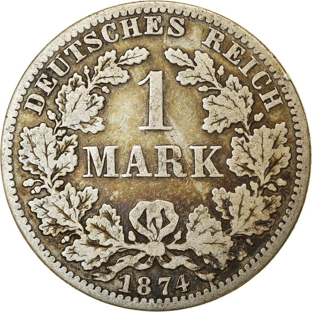 Coin, GERMANY - EMPIRE, Wilhelm I, Mark, 1874, Berlin, VF(20-25), Silver, KM:7