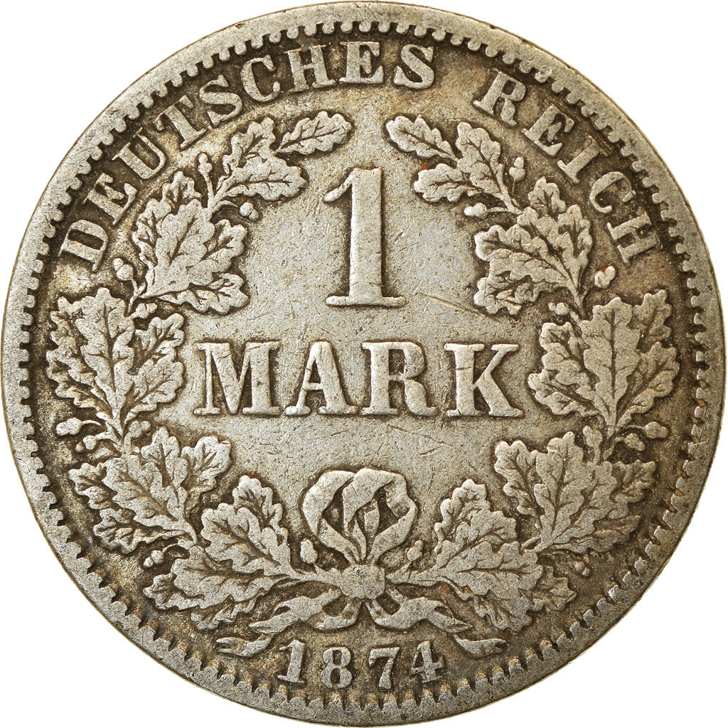 Coin, GERMANY - EMPIRE, Wilhelm I, Mark, 1874, Berlin, VF(30-35), Silver, KM:7