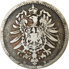 Coin, GERMANY - EMPIRE, Wilhelm I, Mark, 1875, Munich, VF(20-25), Silver, KM:7