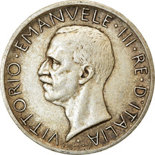 Coin, Italy, Vittorio Emanuele III, 5 Lire, 1927, Rome, AU(50-53), Silver
