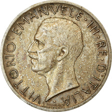 Coin, Italy, Vittorio Emanuele III, 5 Lire, 1929, Rome, EF(40-45), Silver