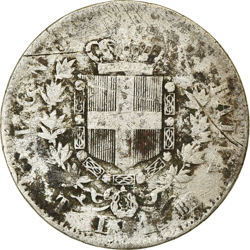 Coin, Italy, Vittorio Emanuele II, Lira, 1863, Torino, VF(20-25), Silver