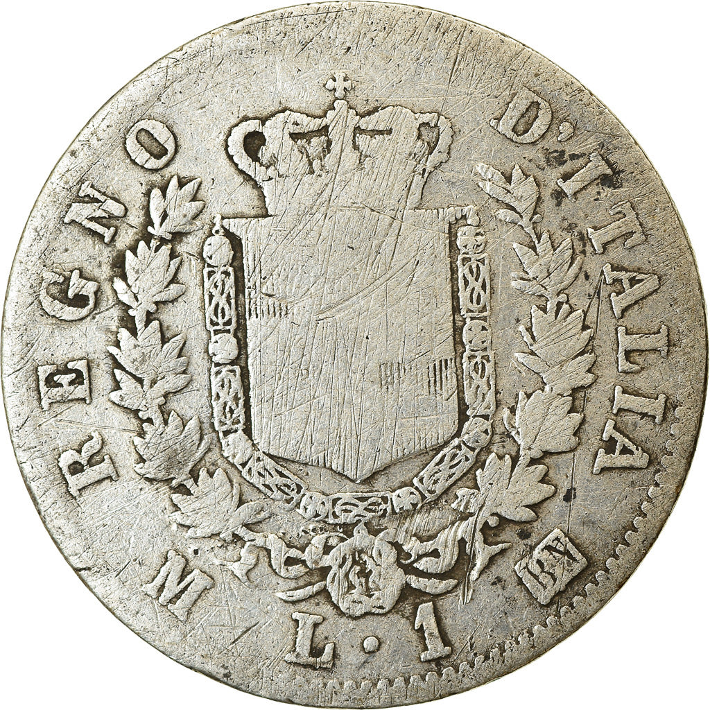 Munten, Italië, Vittorio Emanuele II, Lira, 1863, Milan, ZG+, Zilver, KM:5a.1
