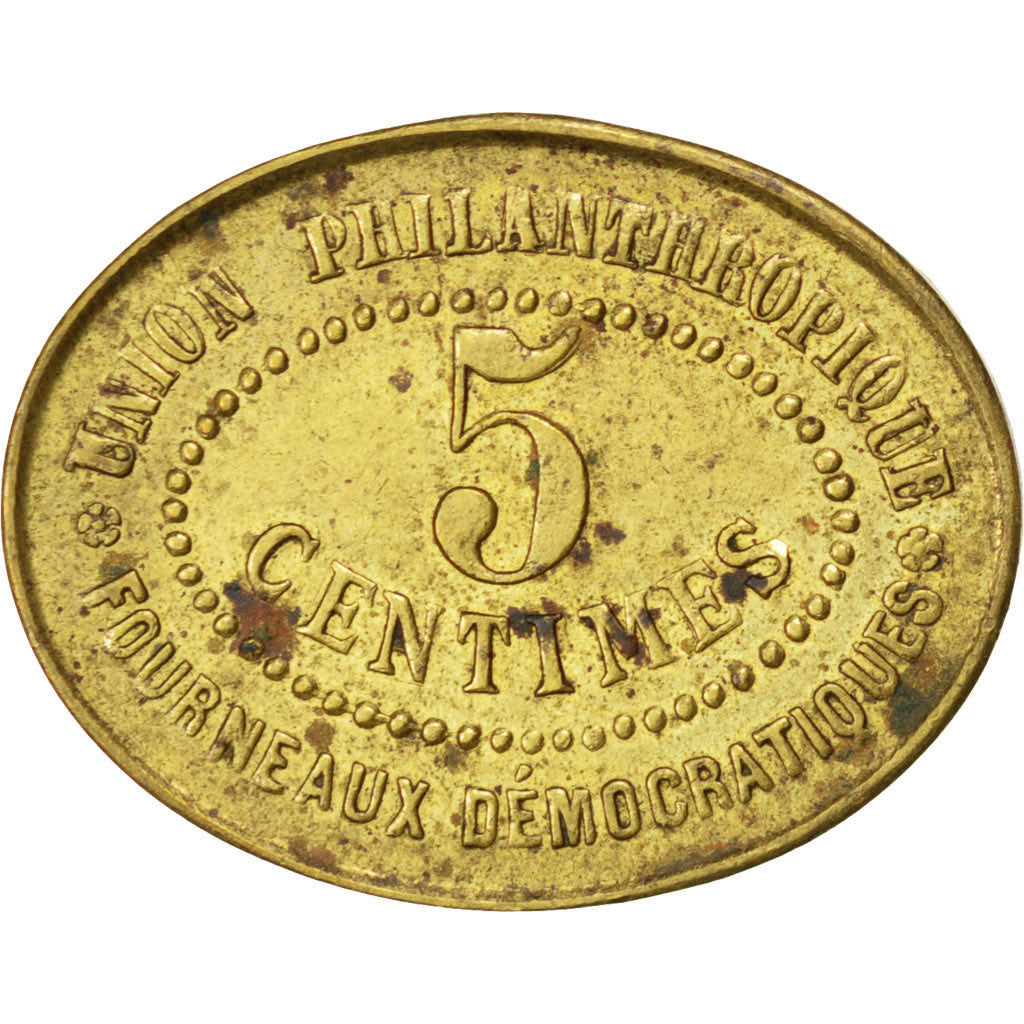 Coin, France, 5 Centimes, EF(40-45), Brass, Elie:10.1