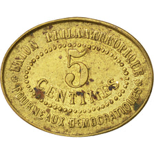 Coin, France, 5 Centimes, EF(40-45), Brass, Elie:10.1