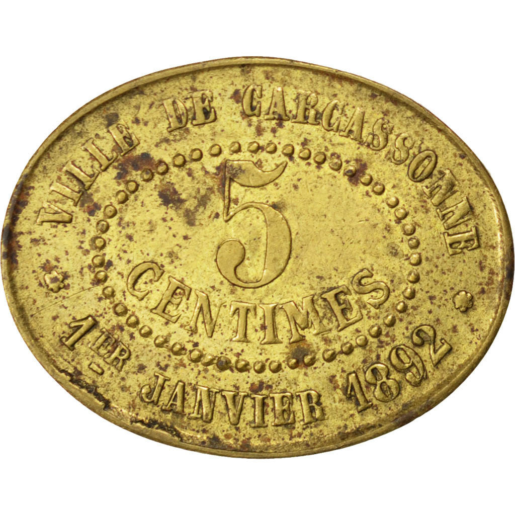 Coin, France, 5 Centimes, EF(40-45), Brass, Elie:10.1