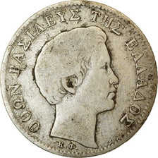 Moneta, Grecja, Othon, 1/2 Drachma, 1833, VF(20-25), Srebro, KM:19