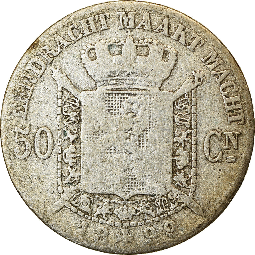 Coin, Belgium, Leopold II, 50 Centimes, 1899, VF(20-25), Silver, KM:27
