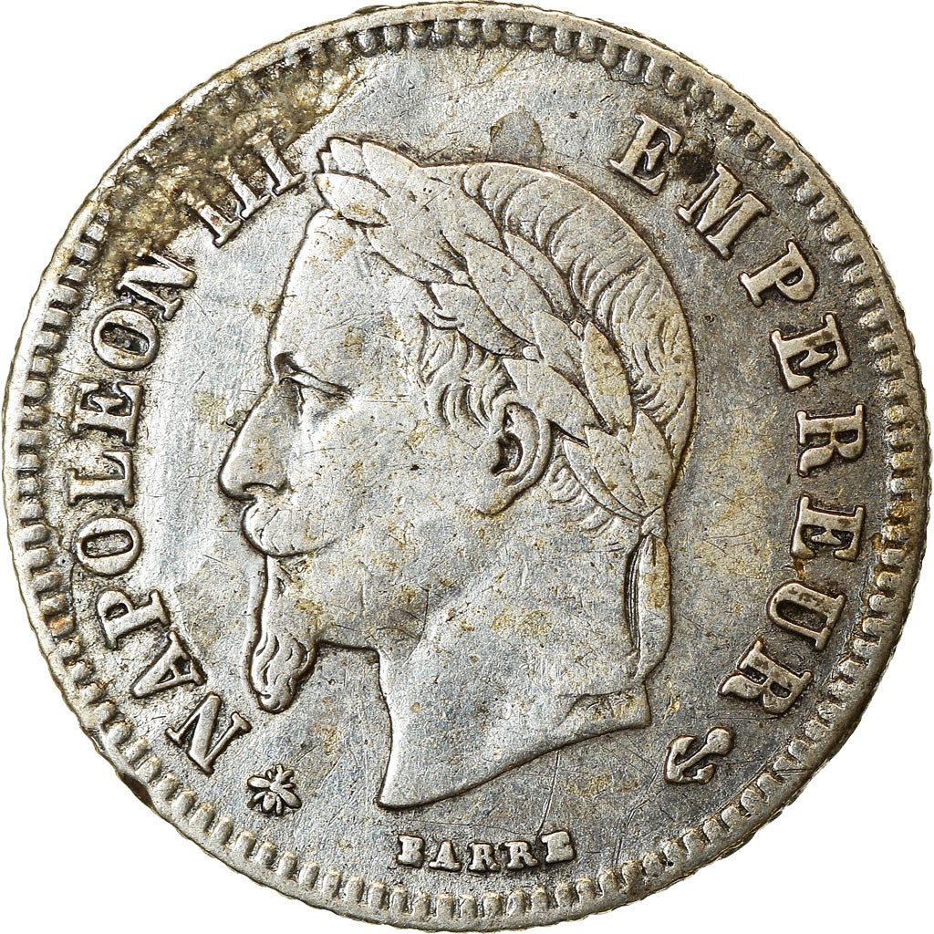 Coin, France, Napoleon III, 20 Centimes, 1866, Paris, VF(30-35), Silver