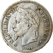 Coin, France, Napoleon III, 20 Centimes, 1866, Paris, VF(30-35), Silver