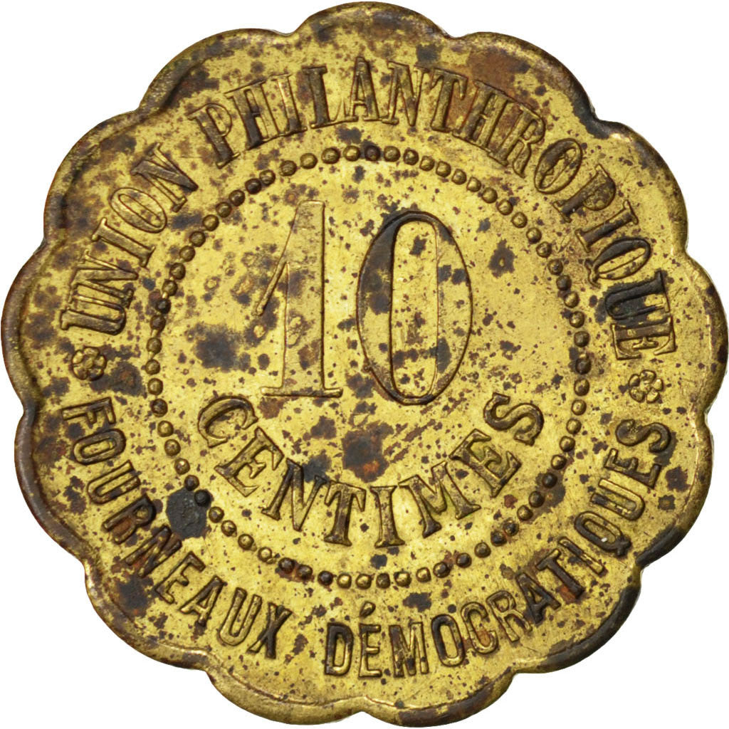 Coin, France, 10 Centimes, VF(30-35), Brass, Elie:10.2