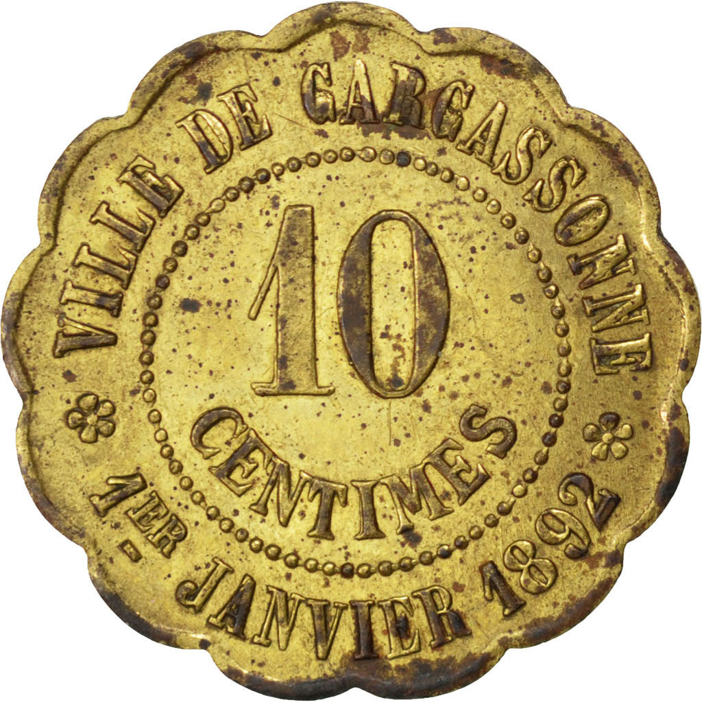 Coin, France, 10 Centimes, VF(30-35), Brass, Elie:10.2