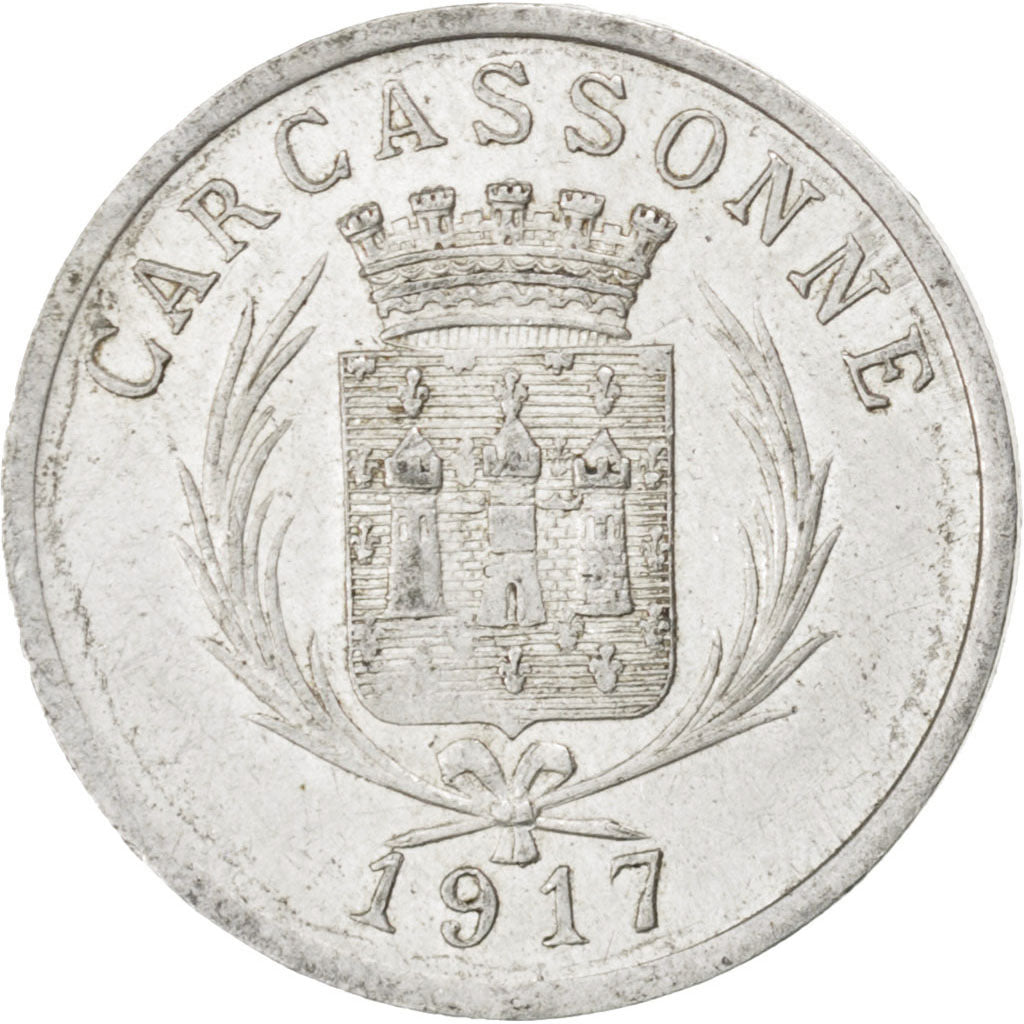 France, 5 Centimes, 1917, AU(50-53), Aluminium, Elie #20.1, 0.84