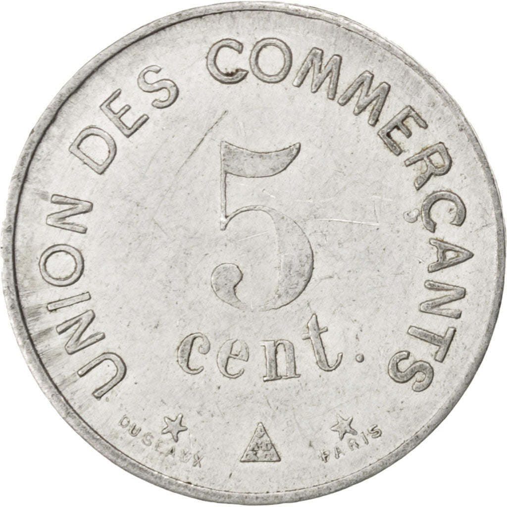 France, 5 Centimes, 1917, AU(50-53), Aluminium, Elie #20.1, 0.84