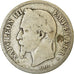 Moneda, Francia, Napoleon III, Napoléon III, 2 Francs, 1866, Strasbourg, BC+