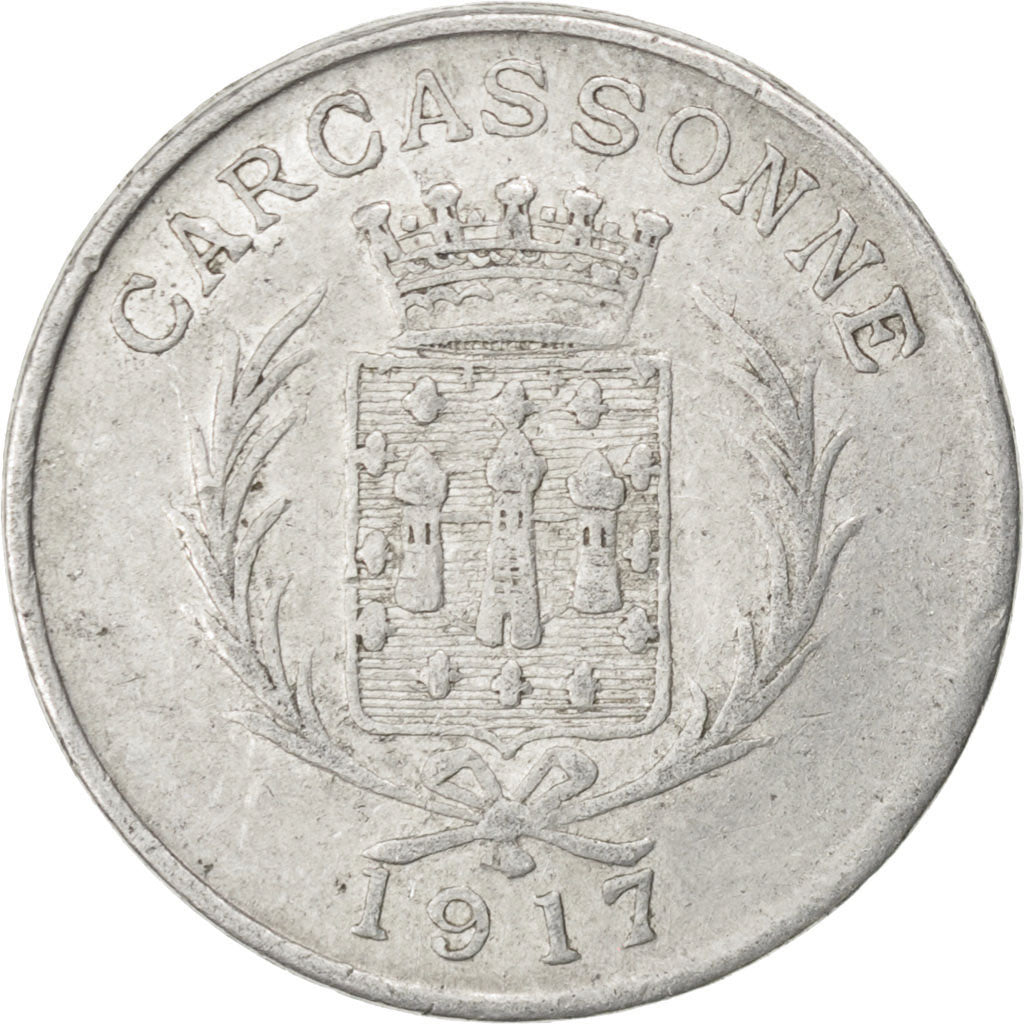 Carcassonne, Union des Commerçants, 10 Centimes 1917, Elie 20.2