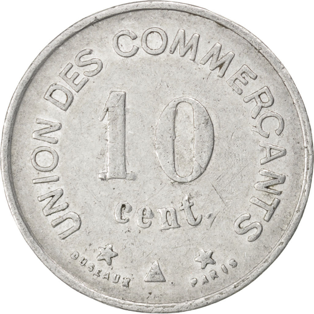 Carcassonne, Union des Commerçants, 10 Centimes 1917, Elie 20.2