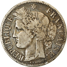 Coin, France, Cérès, 2 Francs, 1872, Bordeaux, VF(30-35), Silver, KM:817.2