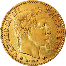 Moneta, Francia, Napoleon III, Napoléon III, 10 Francs, 1864, Paris, BB, Oro