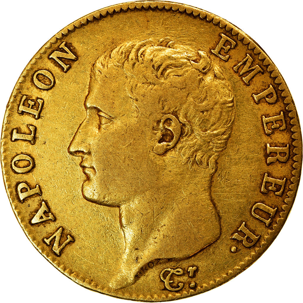 Moeda, França, Napoléon I, 20 Francs, AN 13, Paris, EF(40-45), Dourado