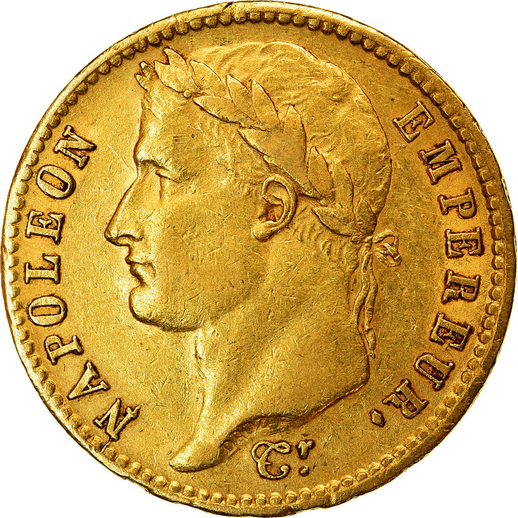 Moeda, França, Napoléon I, 20 Francs, 1811, Paris, EF(40-45), Dourado