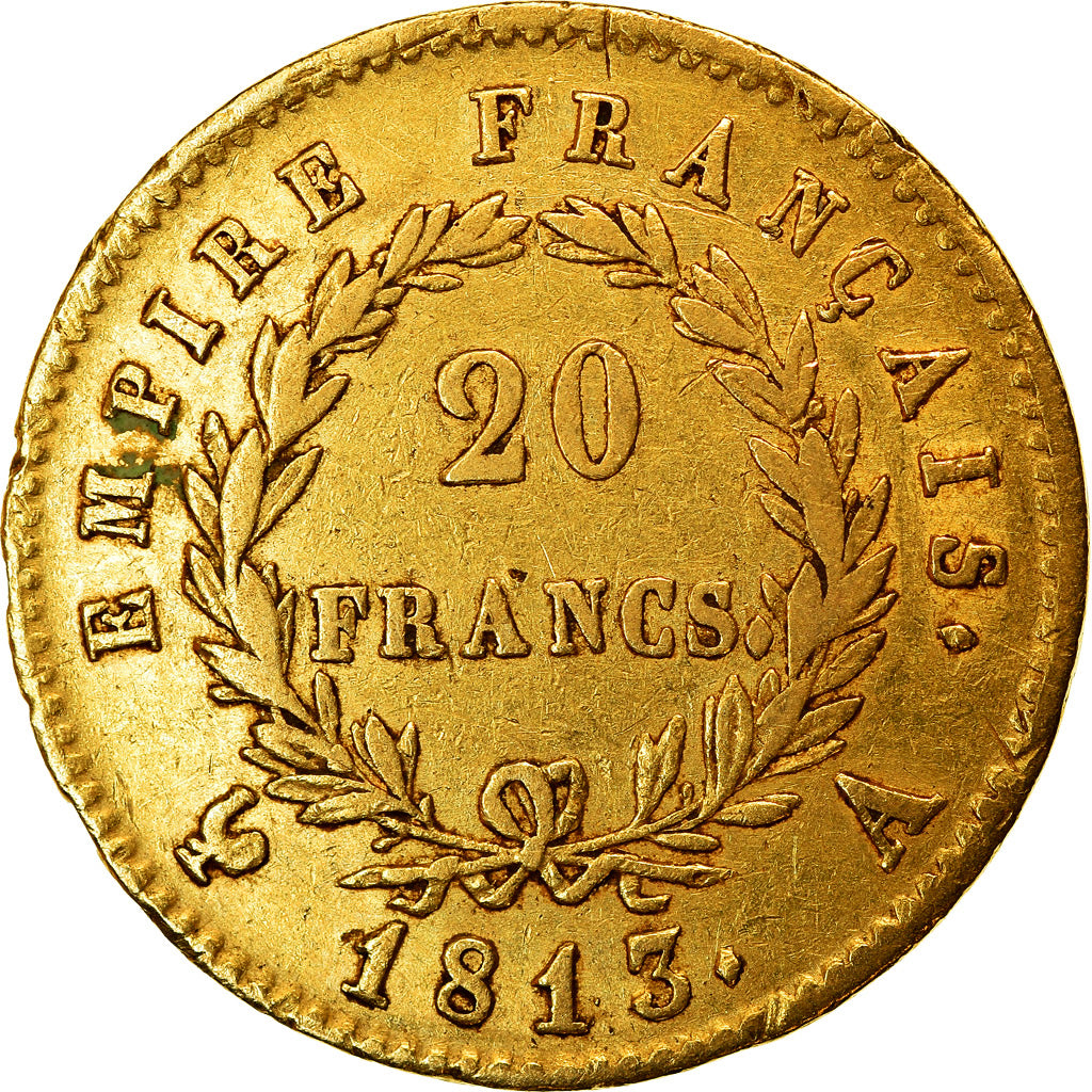 Moneta, Francia, Napoléon I, 20 Francs, 1813, Paris, BB, Oro, KM:695.1