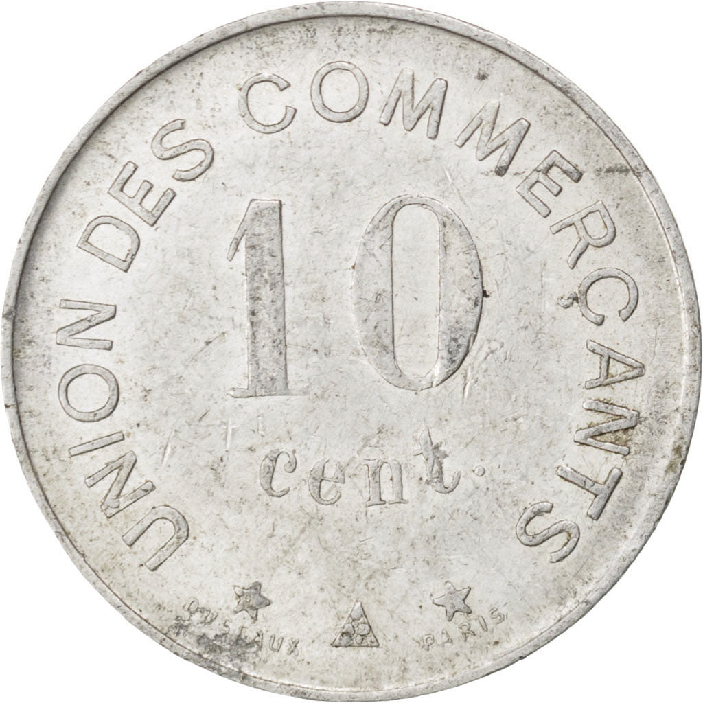 Carcassonne, Union des Commerçants, 10 Centimes 1917, Elie 20.2