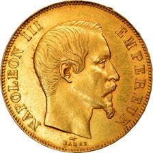 Moneta, Francja, Napoleon III, Napoléon III, 50 Francs, 1857, Paris, AU(55-58)