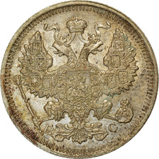 Coin, Russia, Nicholas II, 20 Kopeks, 1915, AU(50-53), Silver, KM:22a.2