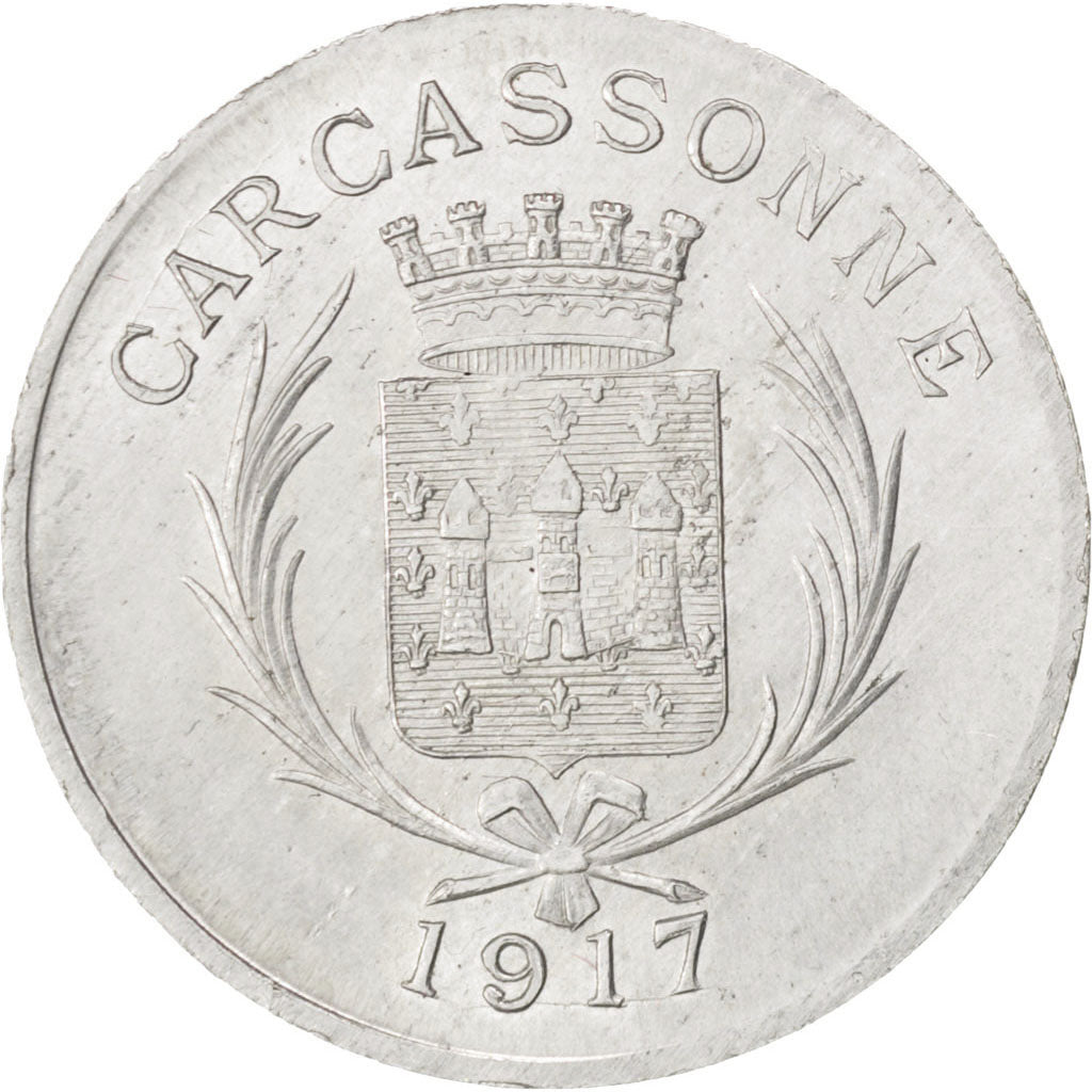 Carcassonne, Union des Commerçants, 10 Centimes 1917, Elie 20.2
