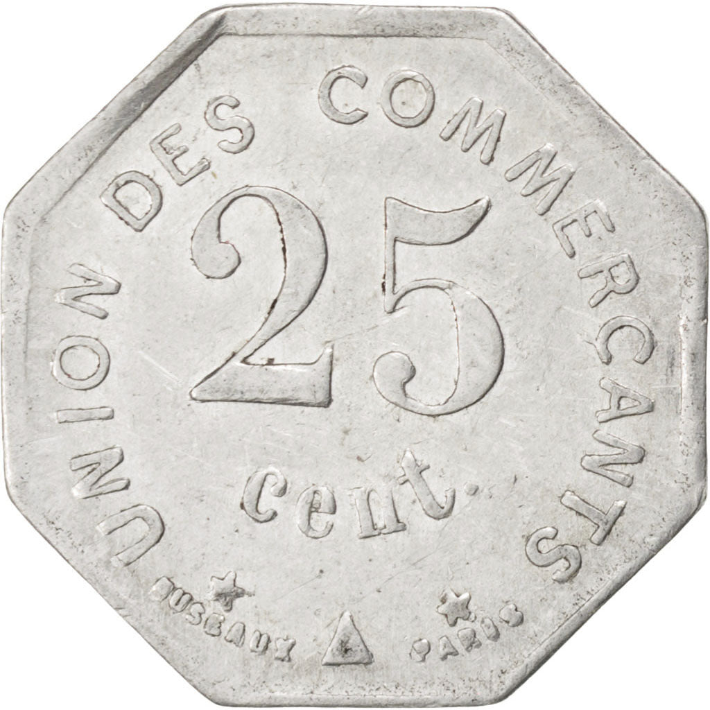 Carcassonne, Union des Commerçants, 25 Centimes 1917, Elie 20.3