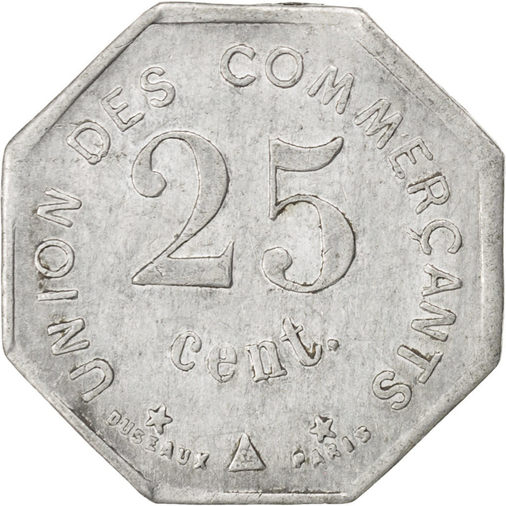 France, 25 Centimes, 1917, EF(40-45), Aluminium, Elie #20.3, 1.03