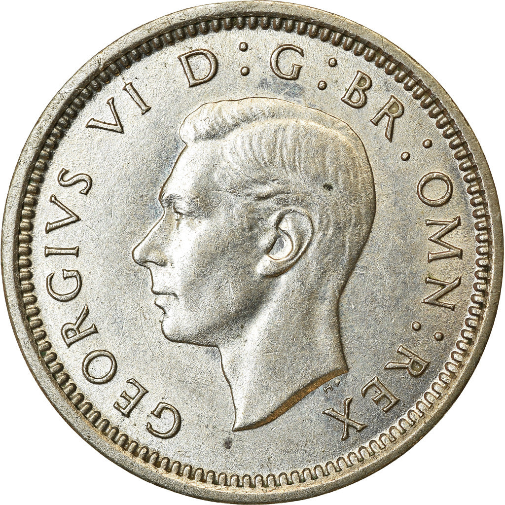 Moneda, Gran Bretaña, George VI, 3 Pence, 1942, EBC, Plata, KM:848