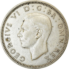 Moneta, Wielka Brytania, George VI, Shilling, 1938, AU(50-53), Srebro, KM:854