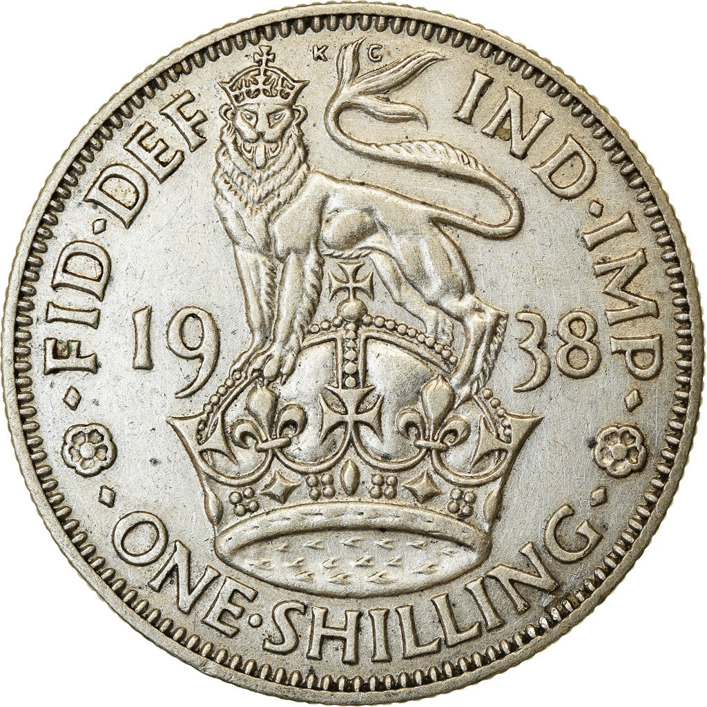 Coin, Great Britain, George VI, Shilling, 1938, AU(50-53), Silver, KM:854