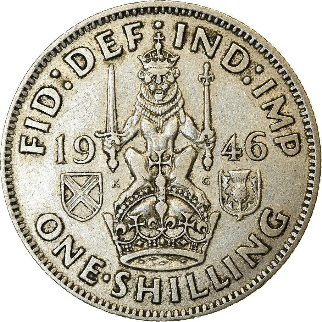 Coin, Great Britain, George VI, Shilling, 1946, EF(40-45), Silver, KM:854