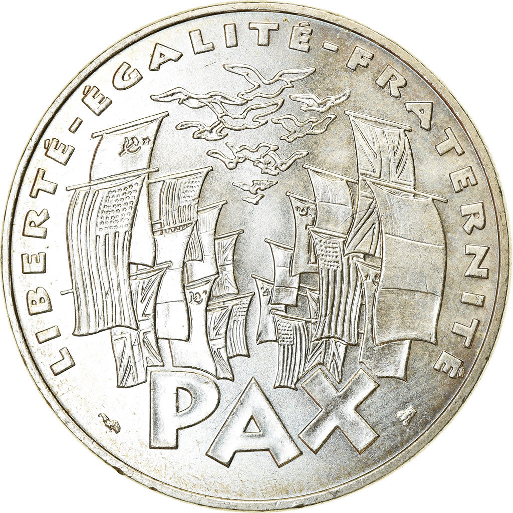 Moeda, França, 8 mai 1945, 100 Francs, 1995, Paris, AU(55-58), Prata, KM:1116.1